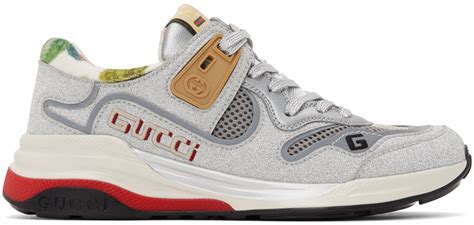 gucci silver sparkling ultrapace sneakers|Gucci high top sneakers black.